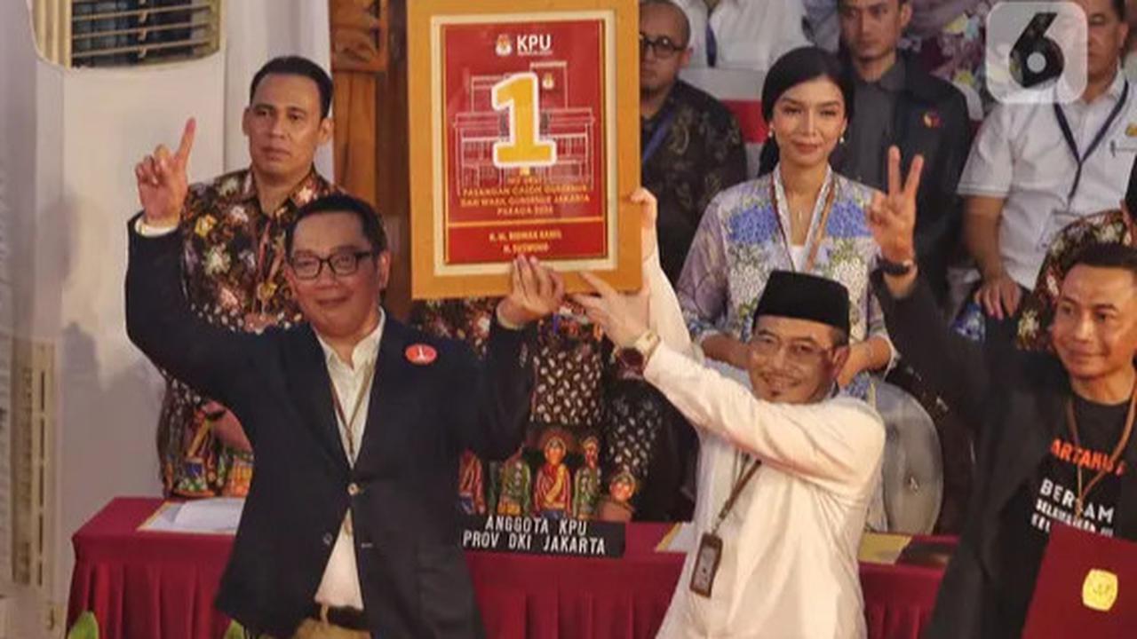 Debat Perdana Pilgub Jakarta, Begini Visi Misi Lengkap Pasangan Ridwan Kamil-Suswono