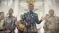 Ketua Umum (Ketum) Partai Demokrat Agus Harimurti Yudhoyono (AHY)  saat berada di Balai Kota Jakarta, Selasa (2/4/2024). (Foto: Liputan6.com/Winda Nelfira).