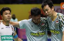 FOTO: Momen Haru The Daddies Resmi Pensiun usai Kalah di Indonesia Masters 2025: Hendra Tegar, Ahsan Menangis