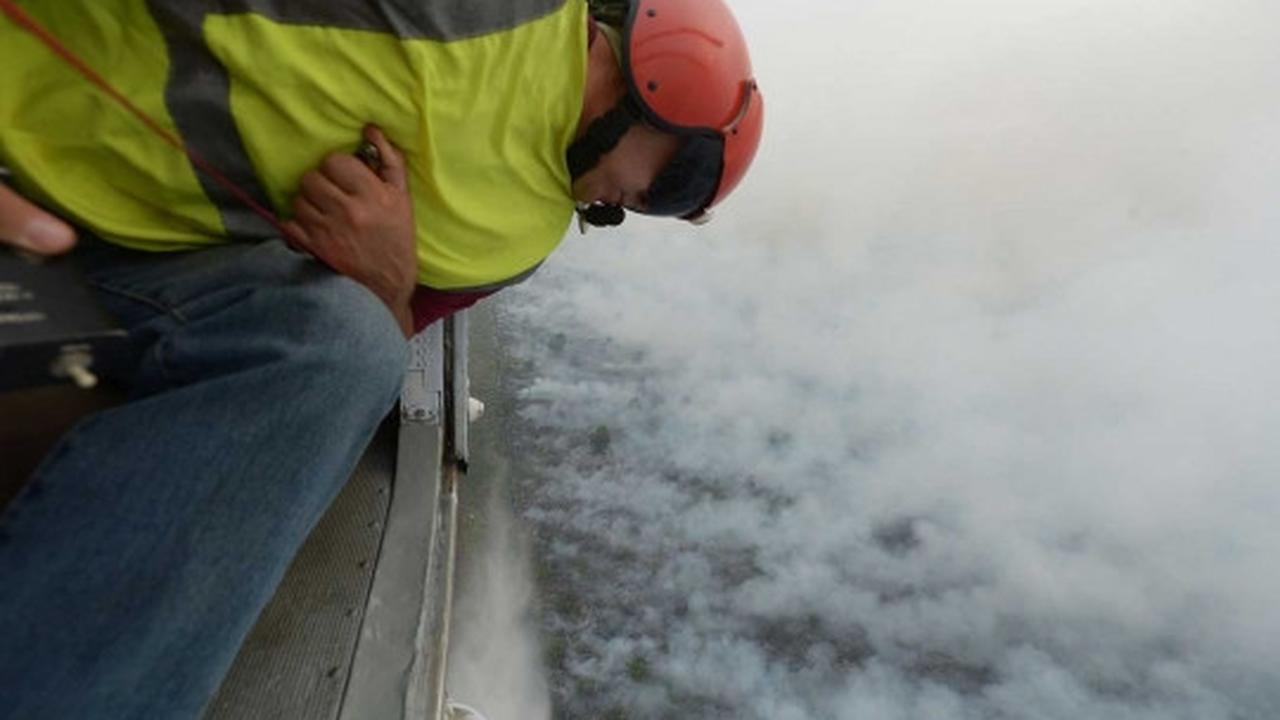Ini foto mengerikan asap kebakaran hutan Riau dari udara