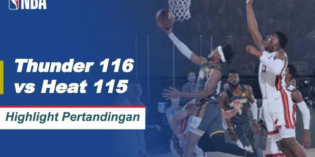 VIDEO: Highlights NBA, Oklahoma City Thunder Menang Dramatis Atas Miami Heat