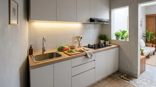 Desain Dapur Minimalis 2x2 untuk Rumah Kecil (AI Generated)