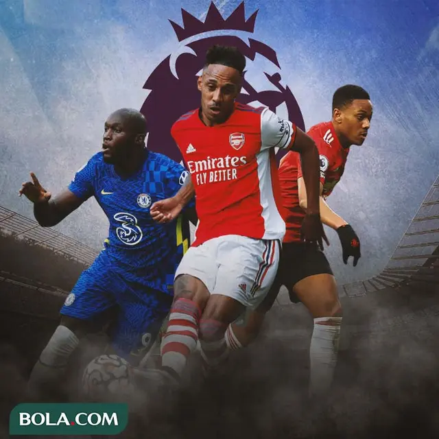 Premier League - Romelu Lukaku, Pierre-Emerick Aubameyang, Anthony Martial