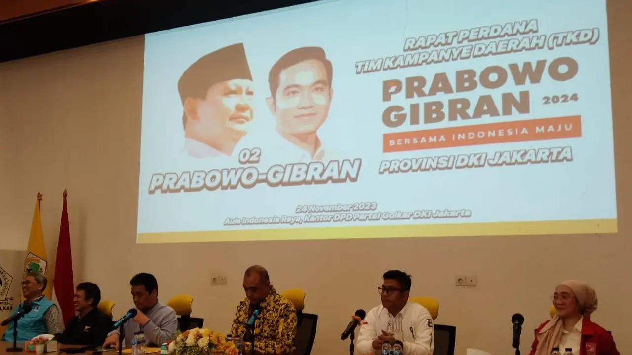 Tim Kampanye Daerah (TKD)  Prabowo-Gibran DKI Jakarta  resmi diumumkan pada Jumat malam (24/11/2023).