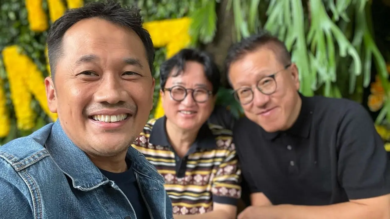 Hanung Bramantyo, Lee Hwan Kyung dan Kim Min Ki. (Foto: Dok. Instagram @hanungbramantyo)