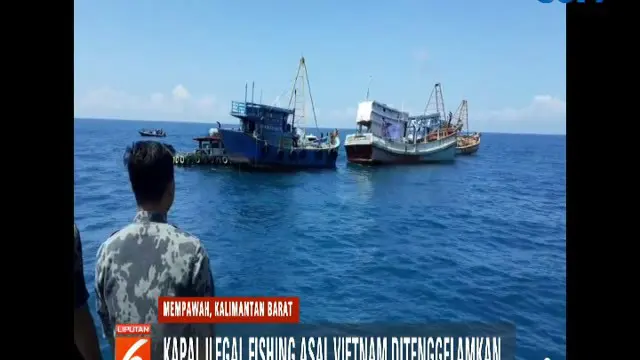 Kapal ditenggelamkan dengan cara dibocorkan dan diisi air laut ke lambung sehingga tenggelam.