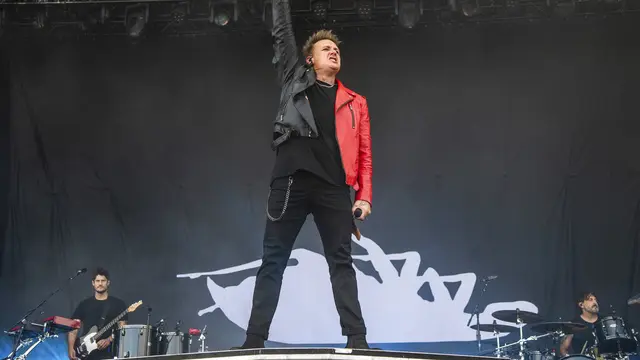 Jacoby Shaddix dari Papa Roach. (Foto: Amy Harris/Invision/AP)