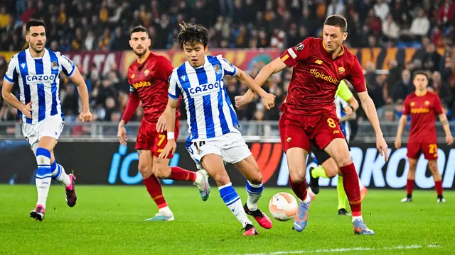 Laga AS Roma vs Real Sociedad di Liga Eropa