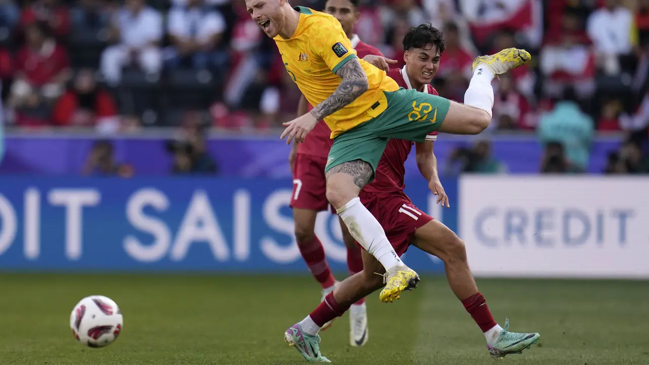 Foto: Perjuangan Maksimal Timnas Indonesia saat Melawan Australia di Babak 16 Besar Piala Asia 2023