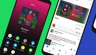 Kehadiran fitur miniplayer Spotify yang kini bisa diakses langsung dari aplikasi Facebook. (Foto: Spotify)