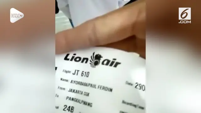 Penumpang Lion Air JT610 yang menjadi korban merekam suasana pesawat Lion Air JT 610  sebelum lepas landas.
