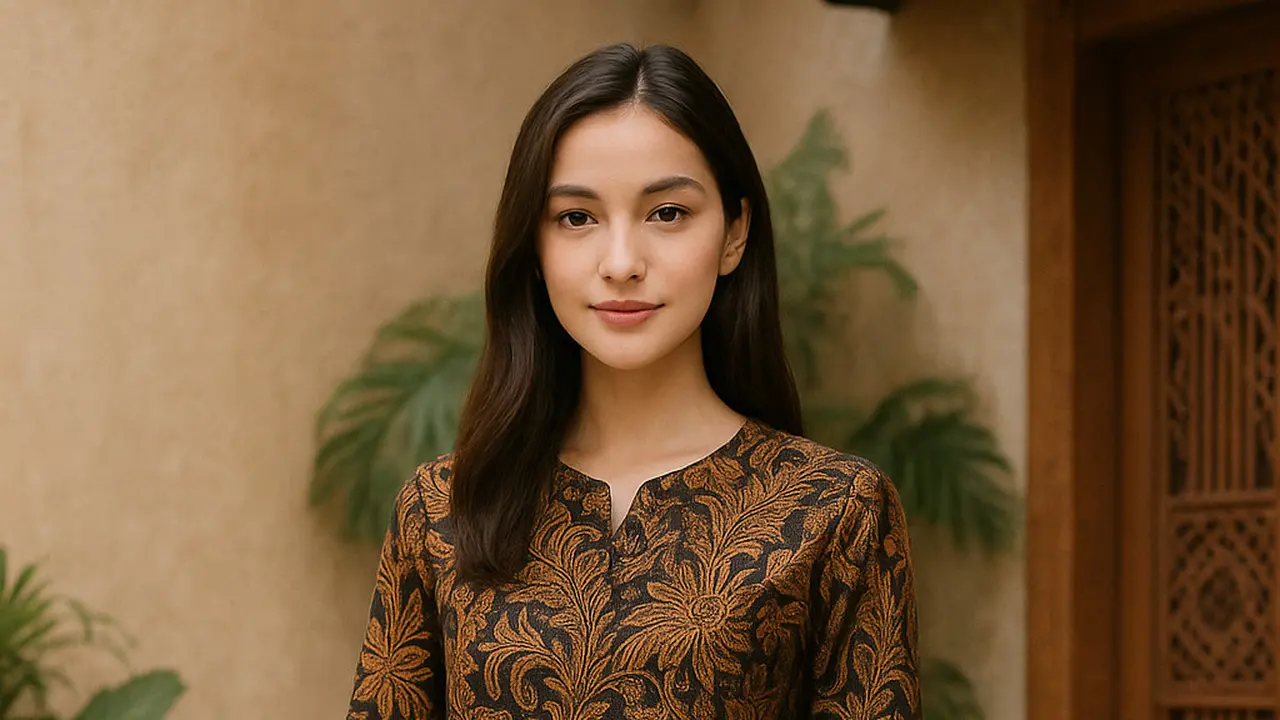 Model Tunik Batik Lengan Lurus