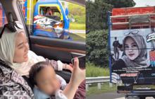 Sopir Terkejut Ditegur Wanita Wajahnya Digambar di Belakang Truk, Ujungnya Tertawa Bersama