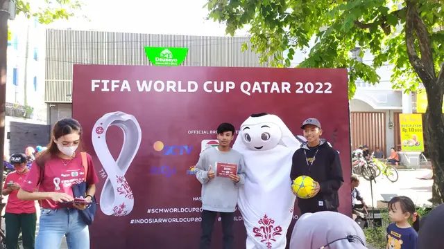Maskot Piala Dunia La'eeb Ramaikan CFD Jl Slamet Riadi