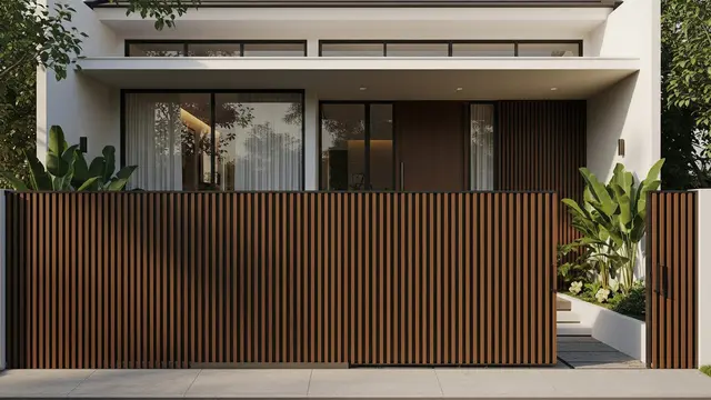 9 Model Pagar Vertical Slat Super Rapat Full Privasi dan Anti Maling, Hunian Modern