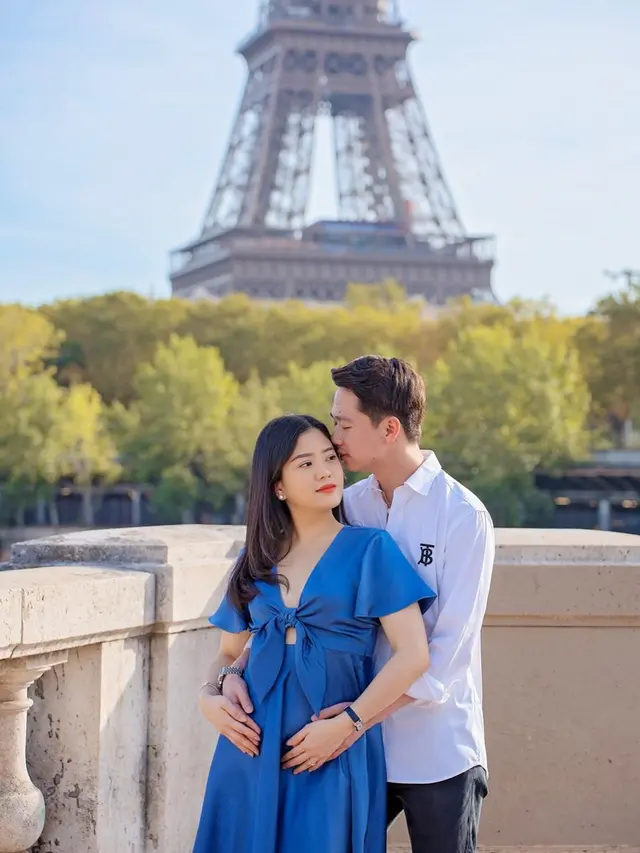 7 Potret Maternity Shoot Valencia Tanoe dan Kevin Sanjaya Di Paris