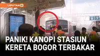 Kanopi Peron Stasiun Bogor Hangus Terbakar Saat Padat Penumpang