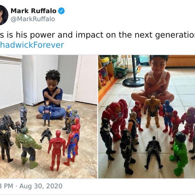 Anak-anak beri penghormatan untuk Chadwick Boseman