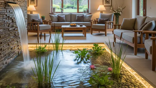 Dekorasi Ruang Tamu dengan Elemen Air