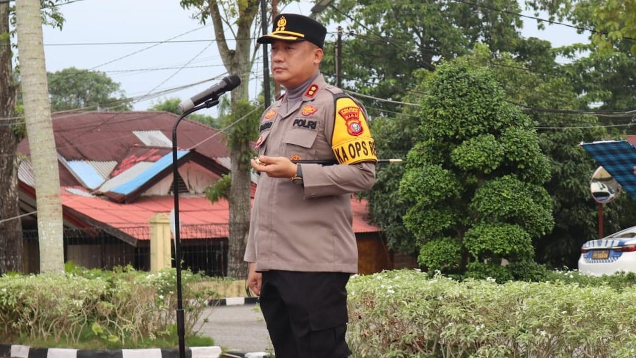 Kapolres Rohil Pimpin Apel Pagi