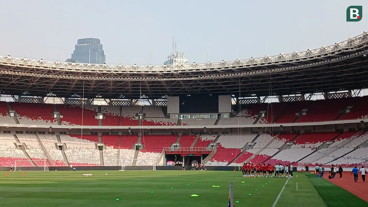 Latihan resmi Timnas Indonesia Vs Irak di SUGBK