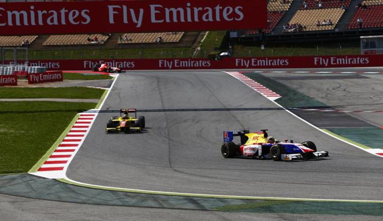 Pebalap Trident asal Indonesia, Philo Paz Armand, kembali gagal finis dalam Sprint Race GP2 Spanyol di Sirkuit Catalunya, Spanyol, Minggu (15/5/2016). (gp2series.com)