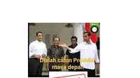 Cek Fakta foto Jokowi menyebut Anies Baswedan sebagai Capres masa depan.