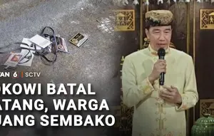 Warga Buang Sembako Gara-Gara Jokowi Batal Datang