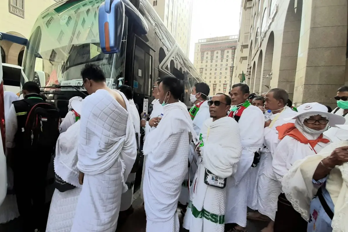 Jemaah haji Indonesia di Madinah. Foto: Darmawan/MCH