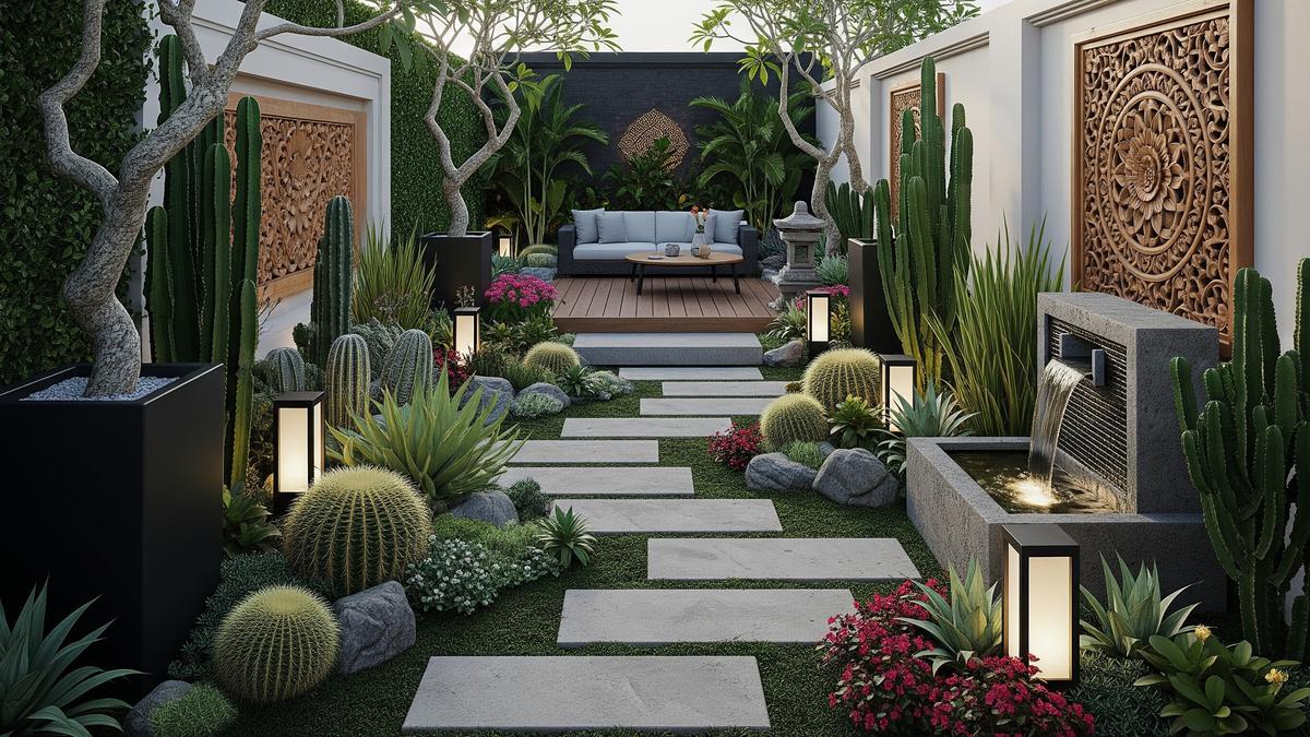 7 Cara Membuat Taman Kering Bernuansa Resort di Lahan Sempit dengan Sentuhan Bali Modern