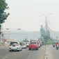 Suasana di Pekanbaru yang langitnya tak biru karena kabut asap kebakaran hutan dan lahan beberapa waktu lalu. (Liputan6.com/M Syukur)