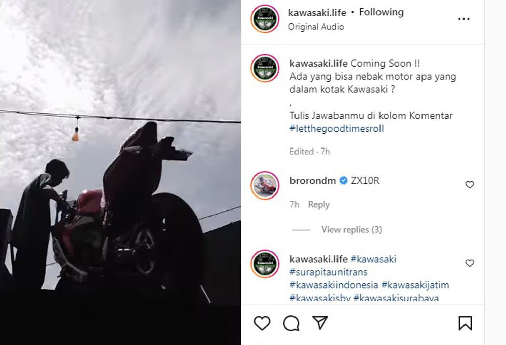 Video dan captionnya bikin fans Kawasaki penasaran (Instagram.@kawasaki.life)