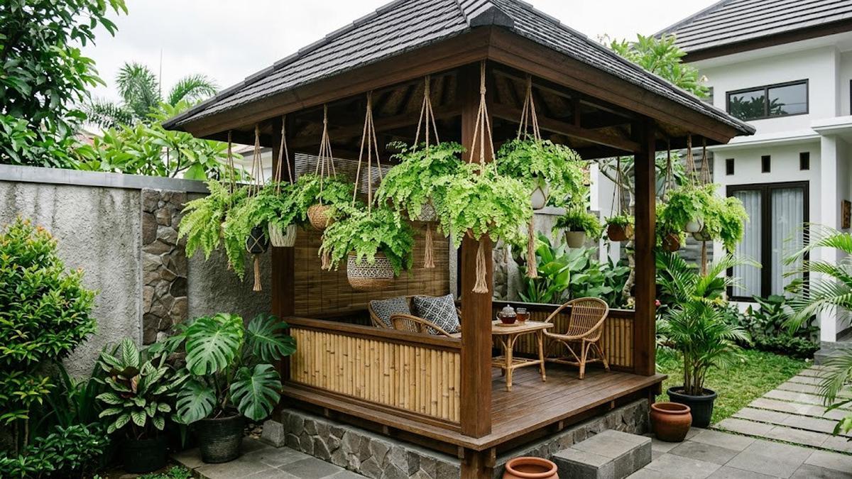 13 Tanaman yang Cocok Digantung di Gazebo, Hadirkan Suasana Teduh Alami