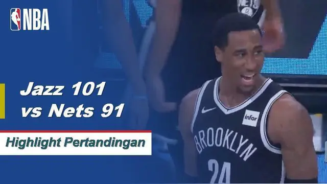 Donovan Mitchell mencetak 29 poin dan Rudy Gobert menambah 23 poin dan 16 rebound ketika Utah Jazz mengalahkan Brooklyn Nets di jalan, 101-91.
