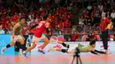 Semangat juang, kepercayaan diri, serta solidnya kerja tim menjadi kunci kebangkitan Timnas Bola Voli Putra Indonesia hingga mengamankan tiket final SEA Games 2025. (Bola.com/Bagaskara Lazuardi)