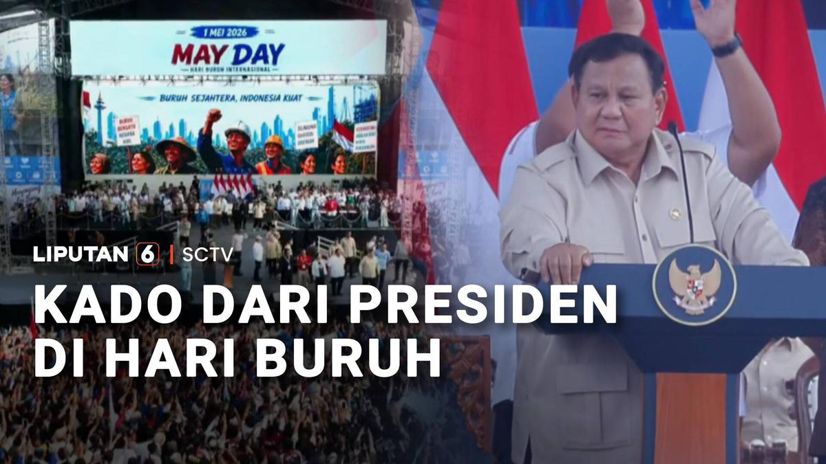 Buruh Padati Monas, Prabowo Beri Kado Janji Kesejahteraan Pekerja
