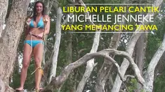 Video tingkah lucu Michelle Jenneke pelari cantik seksi Australia kala menjalani liburannya
