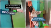 Rumah di perbatasan Indonesia dan Malaysia (Sumber: TikTok/keykokey)