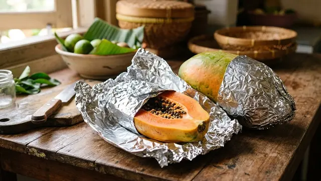 Trik Pakai Aluminium Foil untuk Pepaya/AI Generated