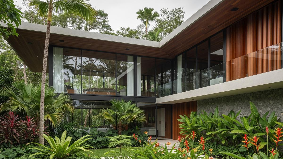7 Desain Fasad Modern dari Perpaduan Beton, Kaca, dan Kayu, Bikin Rumah Tampak Mewah