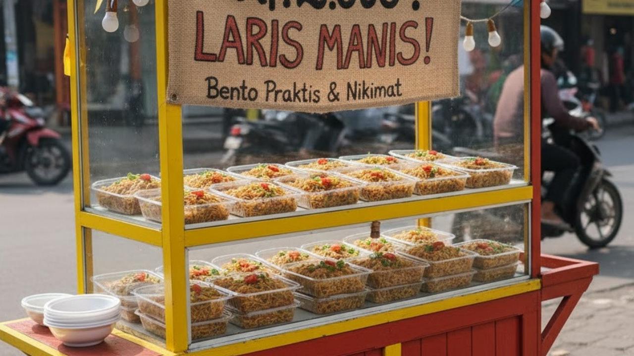 Ilustrasi Jualan Mie Goreng