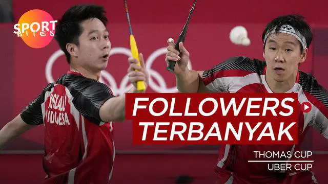 Berita video sportbites kali ini membahas tentang lima pebulutangkis Indonesia yang bertanding di Thomas dan Uber Cup yang mempunyai followers Instagram terbanyak.