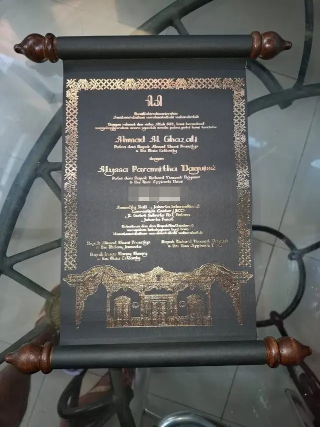 undangan pernikahan  Al Ghazali dan Alyssa Daguise