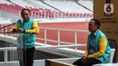 Menteri Pemuda dan Olahraga Zainudin Amali (kiri) didampingi Ketua PSSI Mochamad Iriawan (kanan) saat menyampaikan sambutan pada acara Hitung Mundur 100 Hari Menuju Piala Dunia U-20 di Stadion Utama Gelora Bung Karno, Jakarta, Kamis (9/2/2022). Piala Dunia U-20 2023 akan digelar di Indonesia mulai 20 Mei hingga 11 Juni mendatang di Stadion Utama Gelora Bung Karno. (Liputan6.com/Johan Tallo)