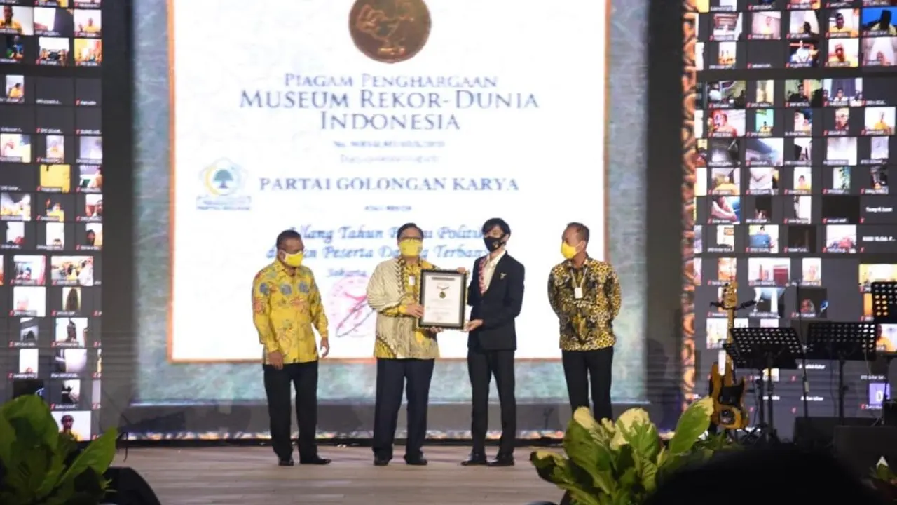 Penyelenggaraan HUT Partai Golkar ke-56 yang Dilakukan Sabtu 24 Oktober 2020 malam, Memecahkan Rekor Muri.