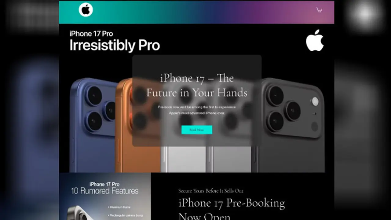 Situs penipuan pre-order iPhone 17 Pro