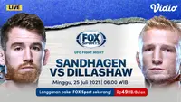 Link Live Streaming UFC Fight Night Cory Sandhagen vs Tyler Jeffrey Dillashaw di Vidio, Minggu 25 Juli 2021. (Sumber : dok. vidio.com)
