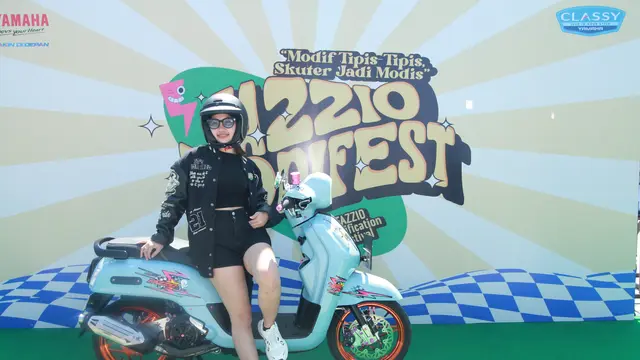 Salah satu peserta yang mejeng di Yamaha Fazzio Modifest Makassar (Arief A/Liputan6.com)