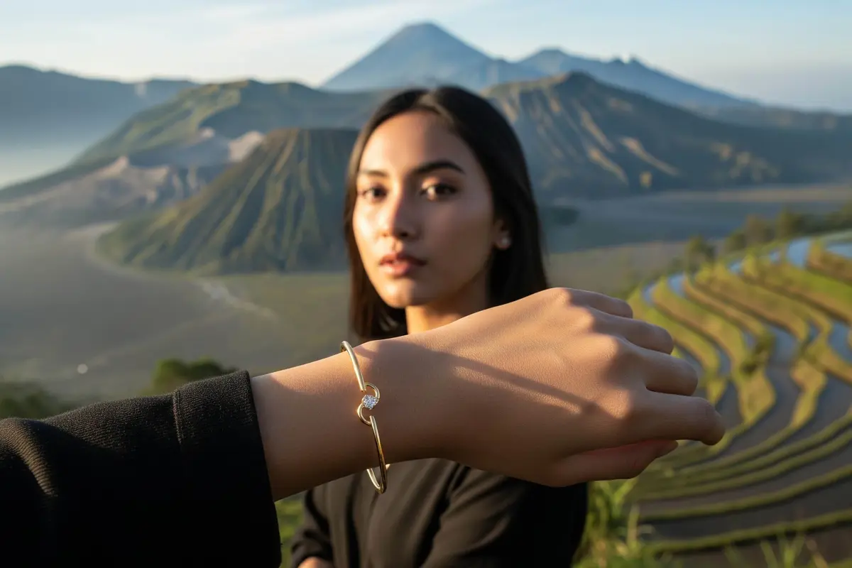 Model Gelang Emas Bangle Tipis Terbaru 2026