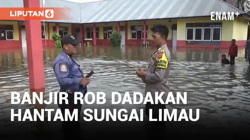 VIDEO: Diterjang Banjir Rob Dadakan, Sekolah dan Rumah Penduduk di Sungai Limau Terendam